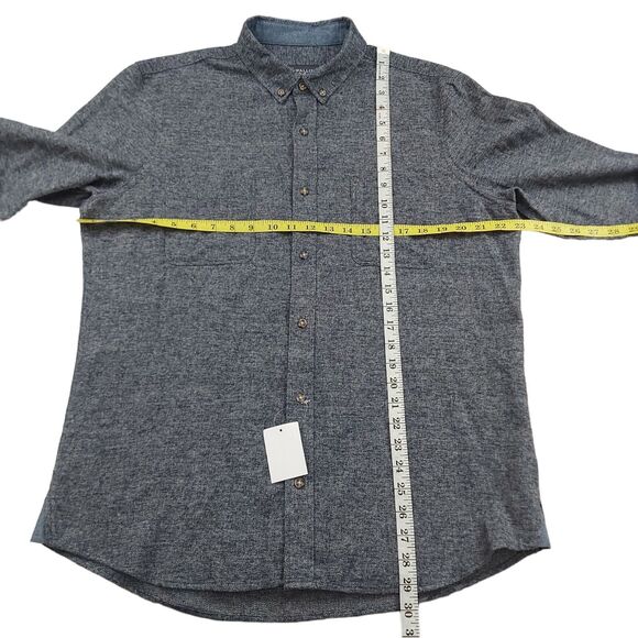 Wallin & Bros Flannel Shirt Mens Large Gray Cotton Button Up Long Sleeve Soft - Picture 7 of 11